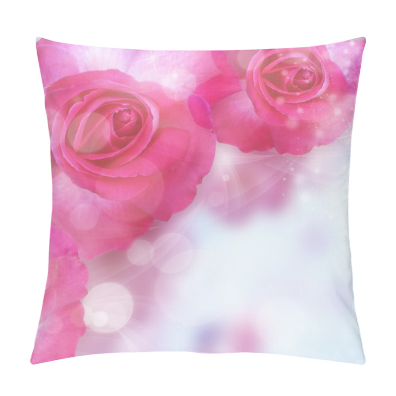 Personality  Pink Roses And Bokeh Pillow Covers