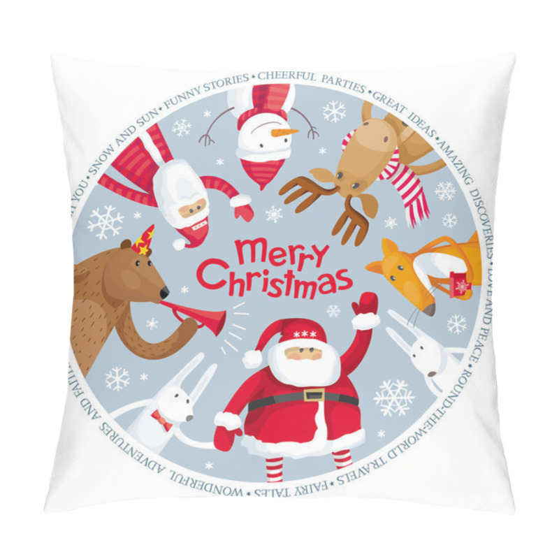 Personality  Merry Christmas Vector Image Pillow Covers