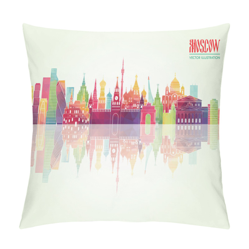 Personality  Moscow Illustration Background. Pillow Covers