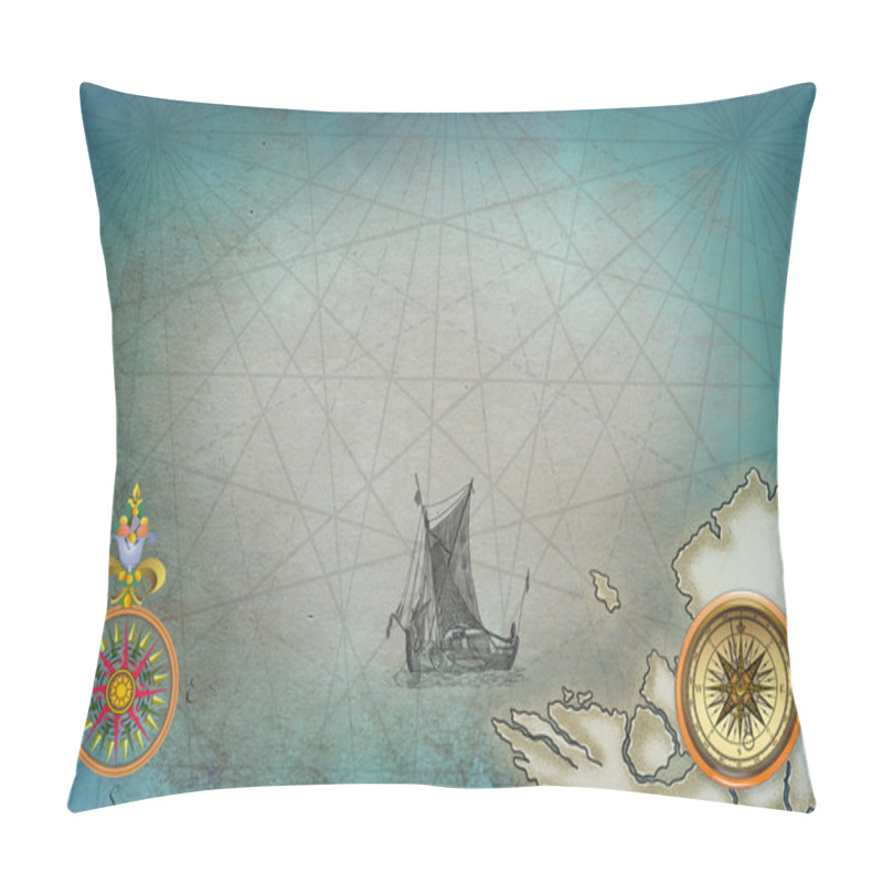 Personality  Pirate Map Pillow Covers