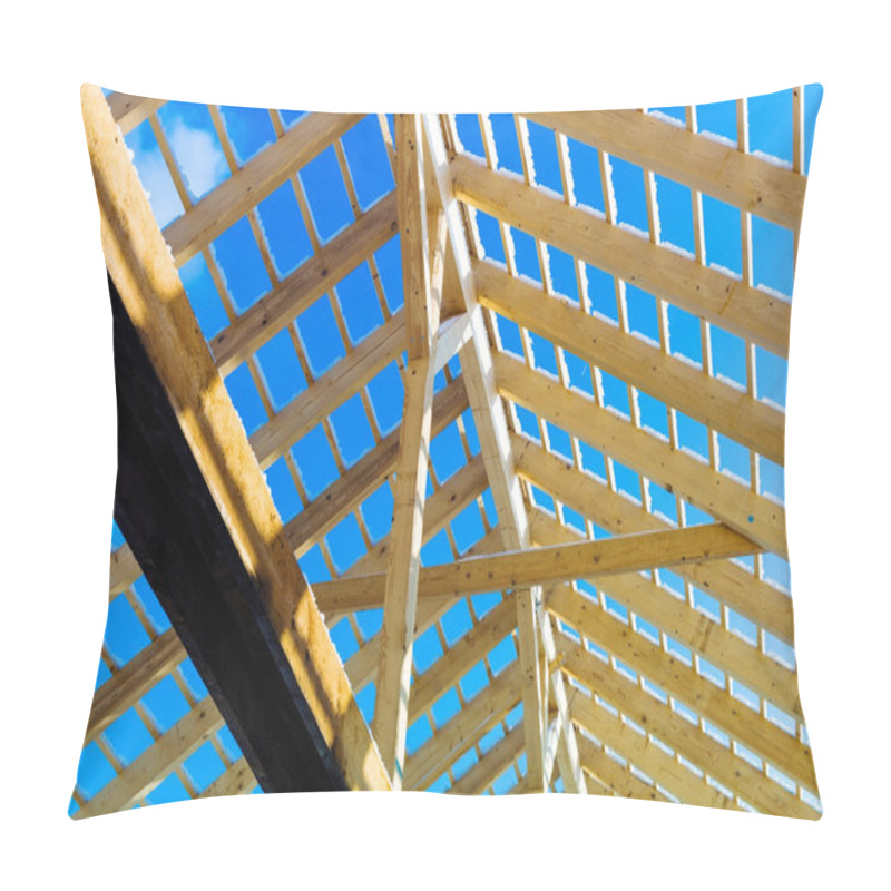 Personality  Wooden Roof Construction Pillow Covers