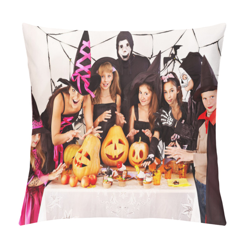 Personality  Halloween Party With Children. Pillow Covers