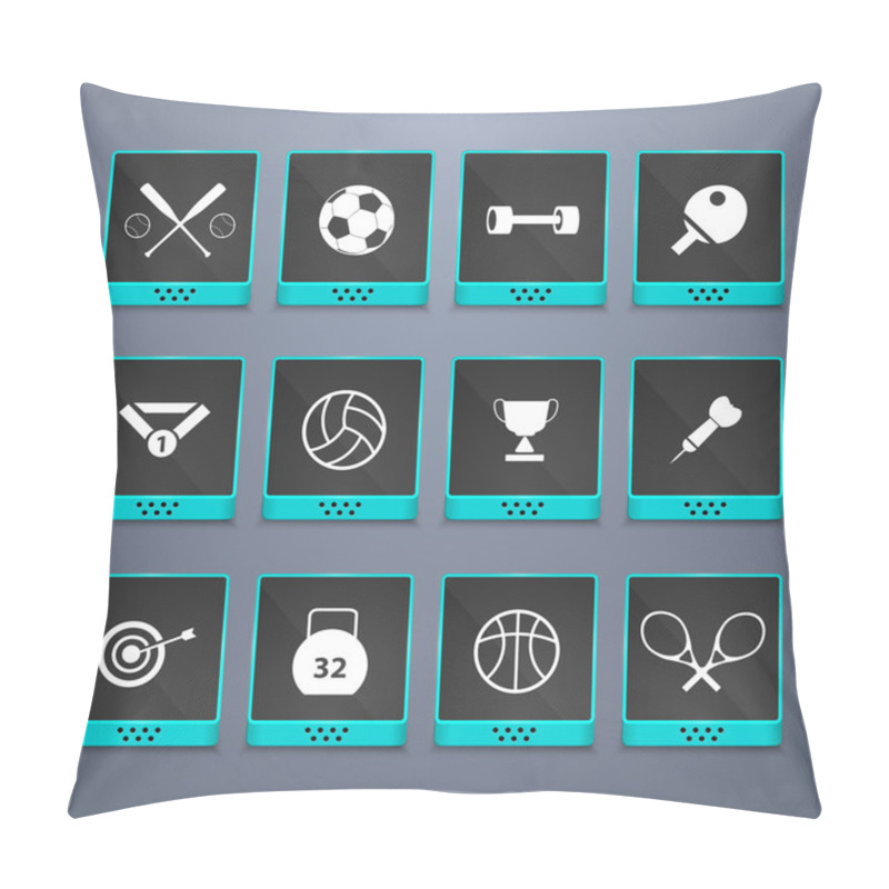 Personality  Sports Web Buttons Set Pillow Covers