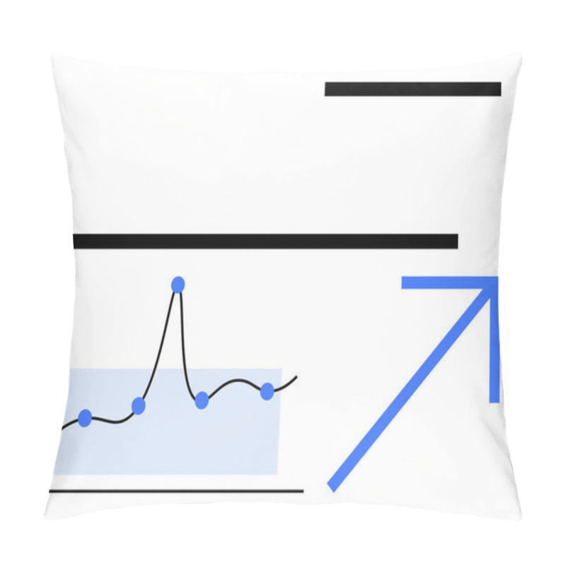 Personality  Bar Line Scatter Plots Convey Analysis Growth Data Trends. Ideal For Business, Finance, Tech, Marketing, Education, Research, Strategy. Line Metaphor Pillow Covers