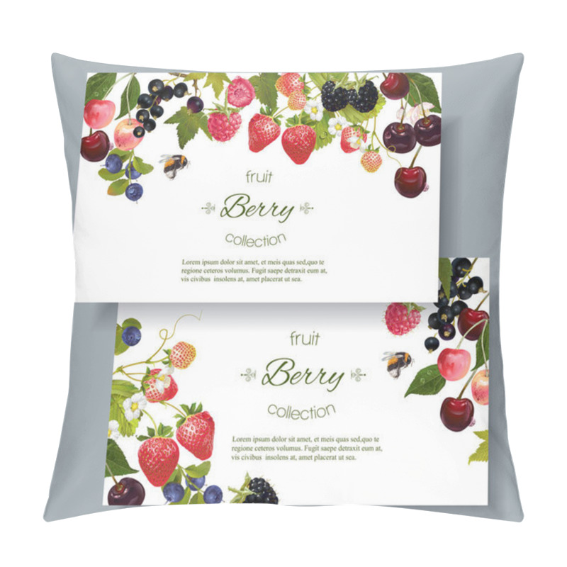 Personality  Berry Mix Banners Pillow Covers