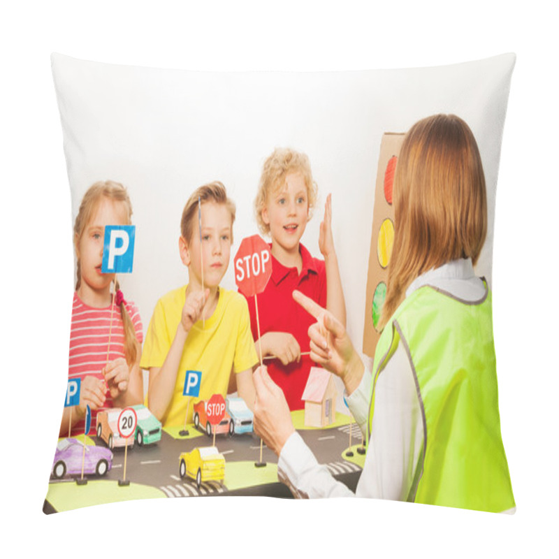 Personality  Female Instructor Teaching A Class Pillow Covers