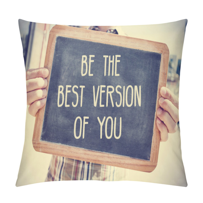 Personality  Young Man With A Chalkboard With The Text Pillow Covers