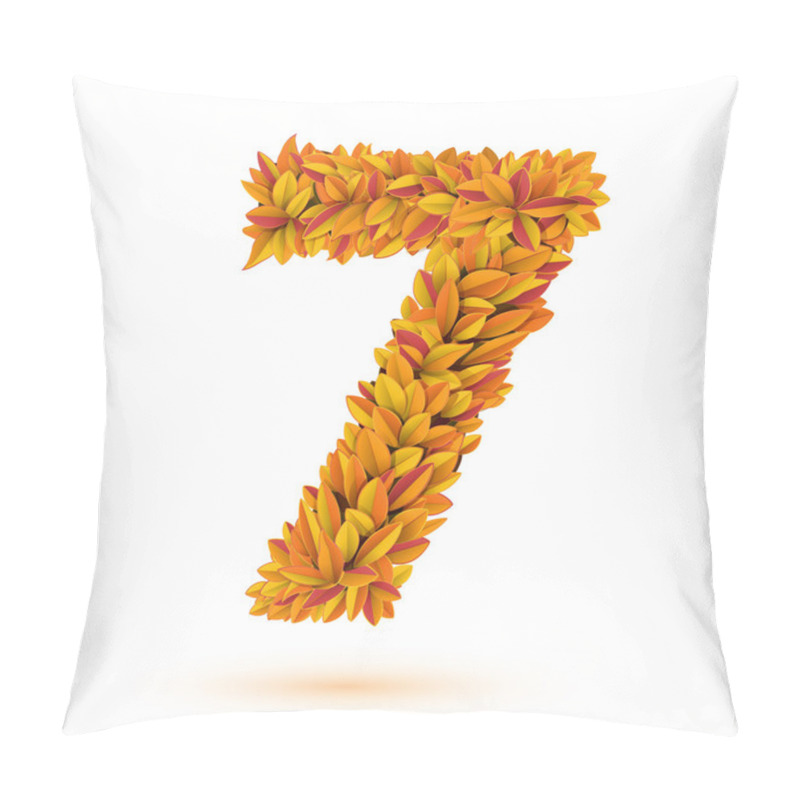 Personality  Autunm Fall Bright Orange Leaves Number Pillow Covers