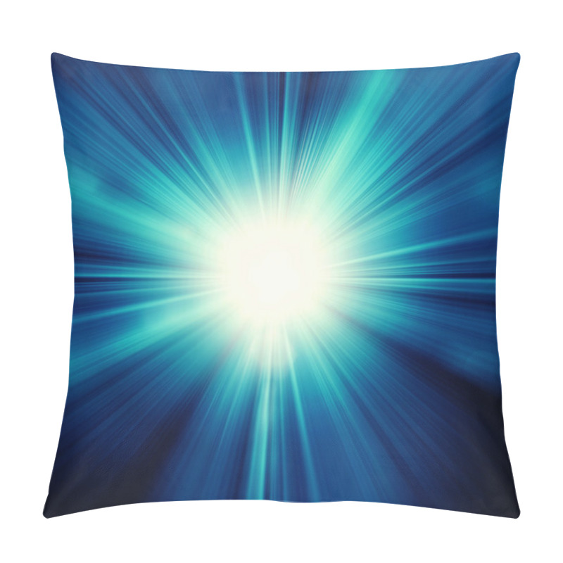 Personality  Sun On Blue Sky With Lenses Flare Pillow Covers