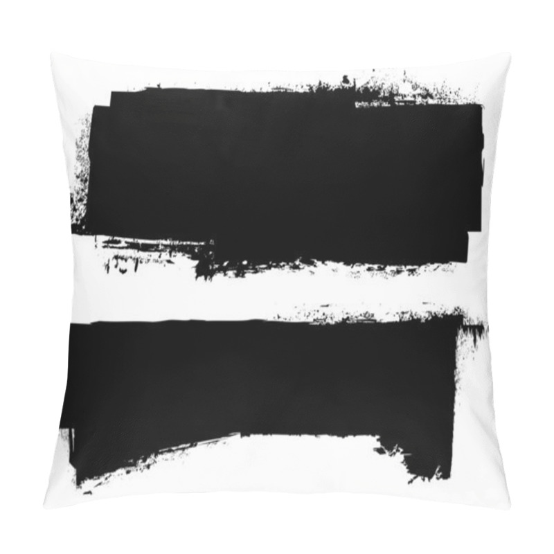 Personality  Grunge Black Ink Banner Pillow Covers