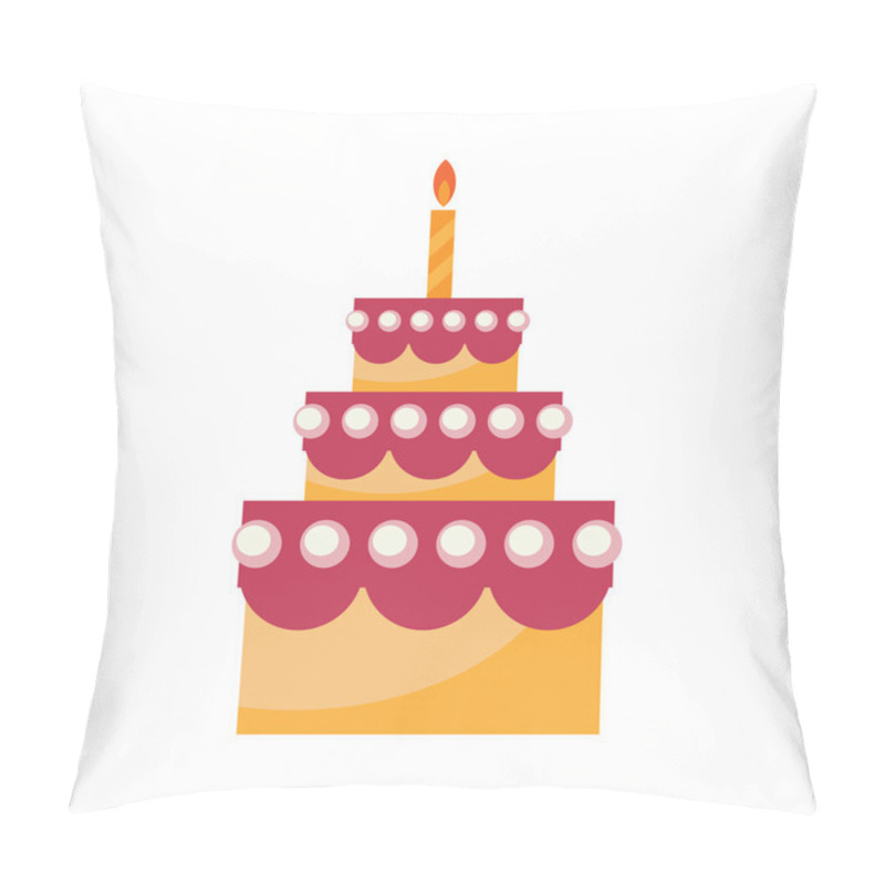 Personality  Birthday Cake Vector. Pillow Covers