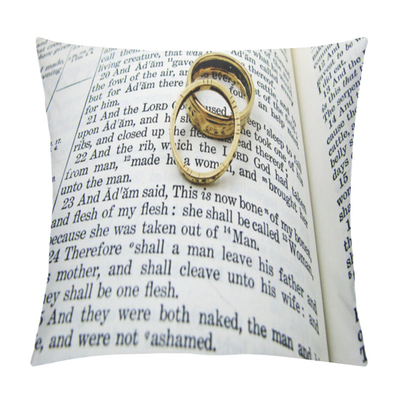 Personality  Marriage Vows And Rings Pillow Covers