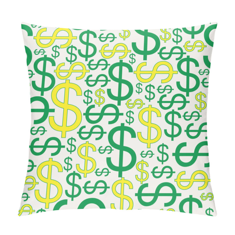 Personality  Seamless Background With Dollar Signs Pillow Covers