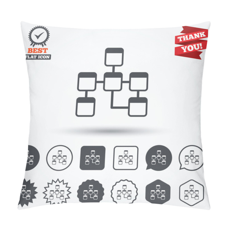 Personality  Database Sign Icons Pillow Covers