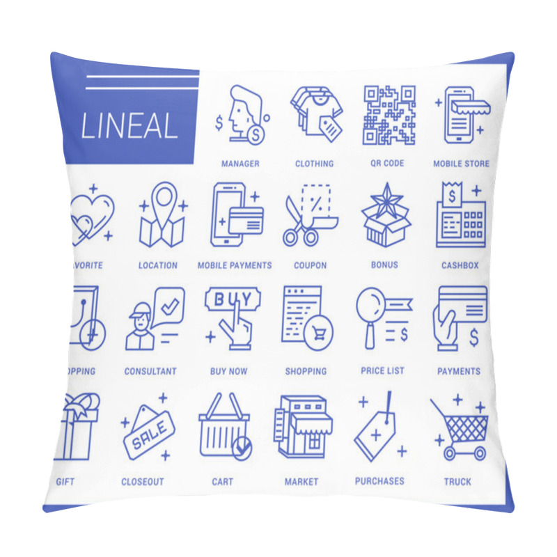 Personality  Line Vector Icons In A Modern Style. Pillow Covers