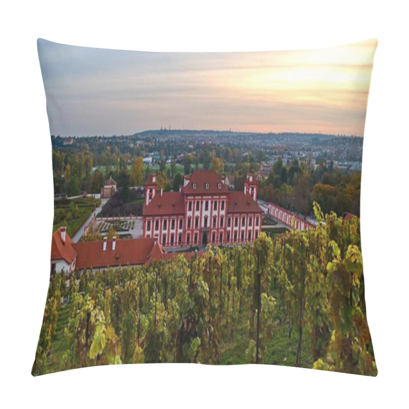 Personality  Beautiful Vivid Botanicak Garden In Autunm Season Pillow Covers