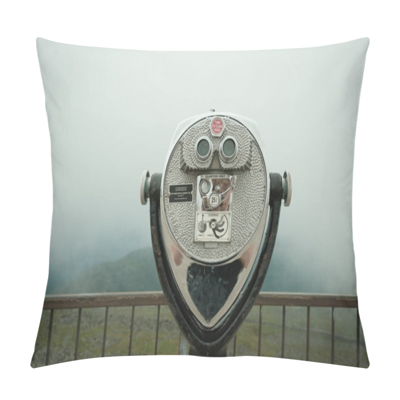 Personality  Coin Operated Binoculars On Mount Washington, New Hampshire Pillow Covers