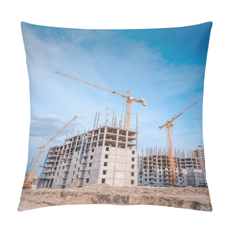 Personality  Building Of Houses And Construction Machinery Pillow Covers