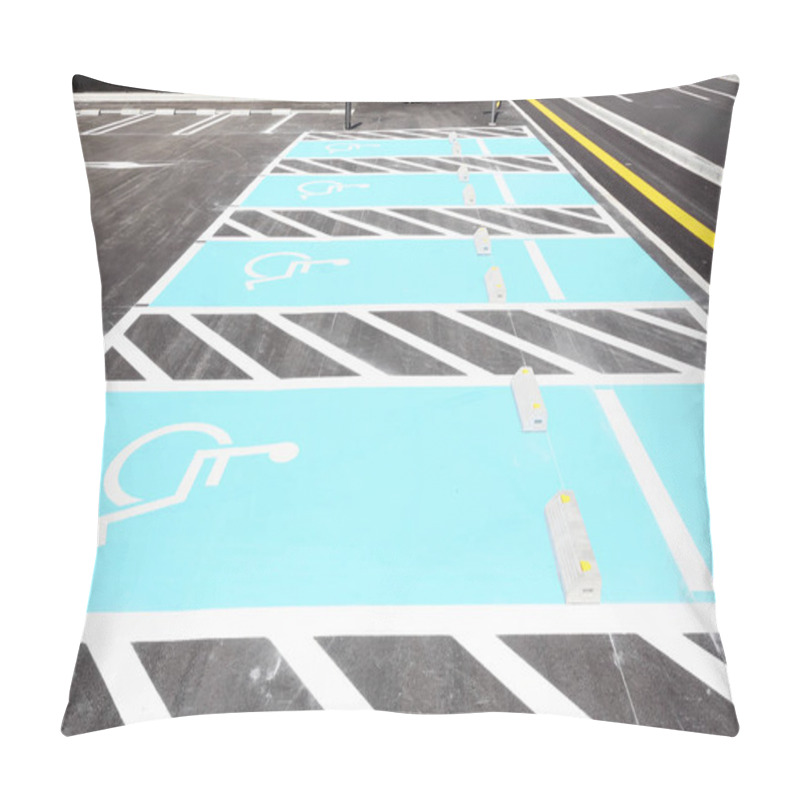 Personality  Road Marking For Disabled Parking Pillow Covers