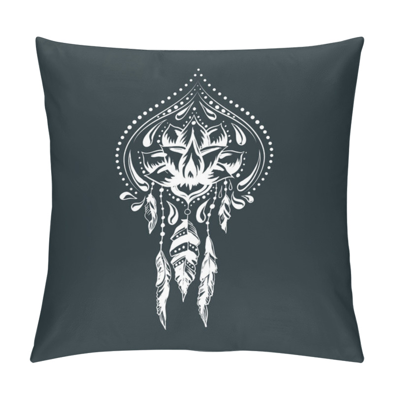 Personality  Hand Drawn Ornamental Lotus Pillow Covers