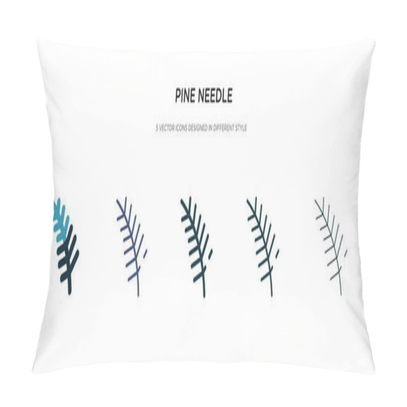 Personality  Pine Needle Icon In Different Style Vector Illustration. Two Col Pillow Covers