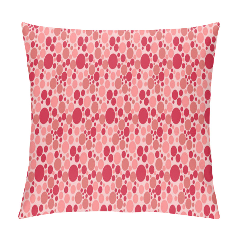 Personality  Red Seamless Random Circle Dots Pattern Background Vector Art Pillow Covers