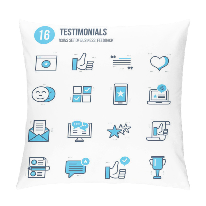 Personality  Concept Of Business, Feedback, Vote And Reviews, Quotations, Liked. Pillow Covers