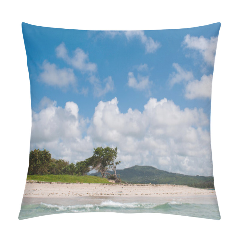 Personality  Deserted Beach At Vieux Fort Pillow Covers