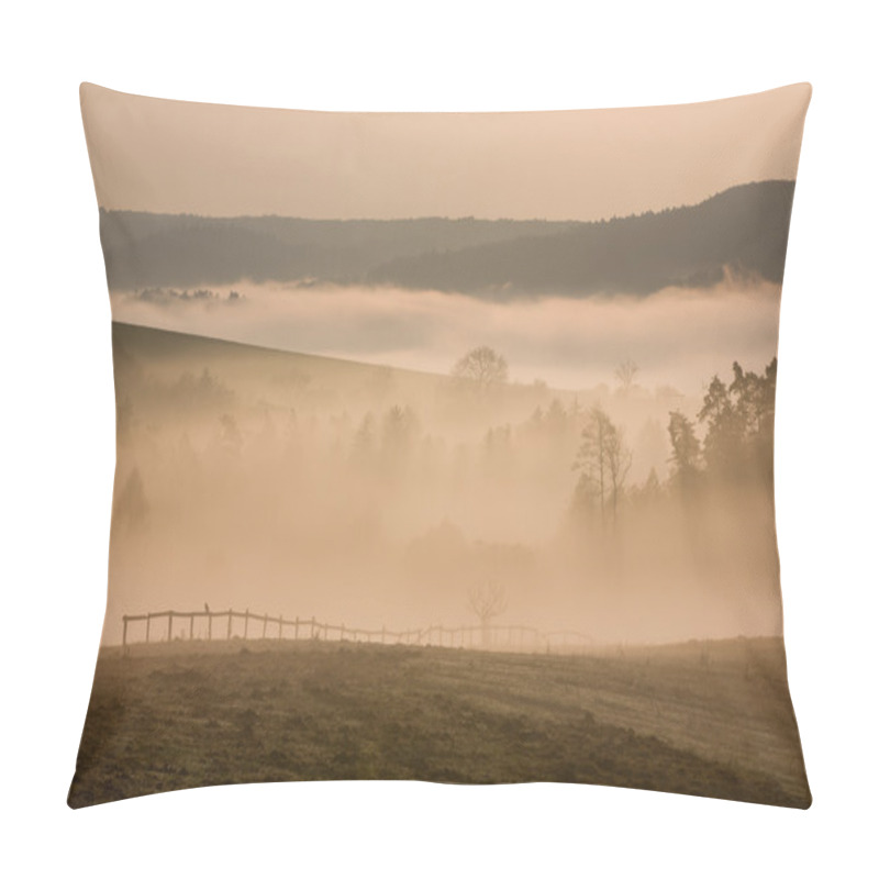 Personality  Foggy Hills In Autumn Dawn, Czech Republic Pillow Covers