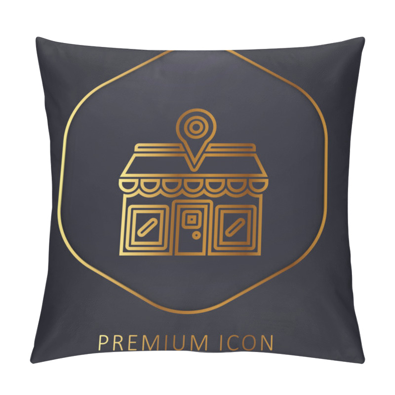 Personality  Address Golden Line Premium Logo Or Icon Pillow Covers