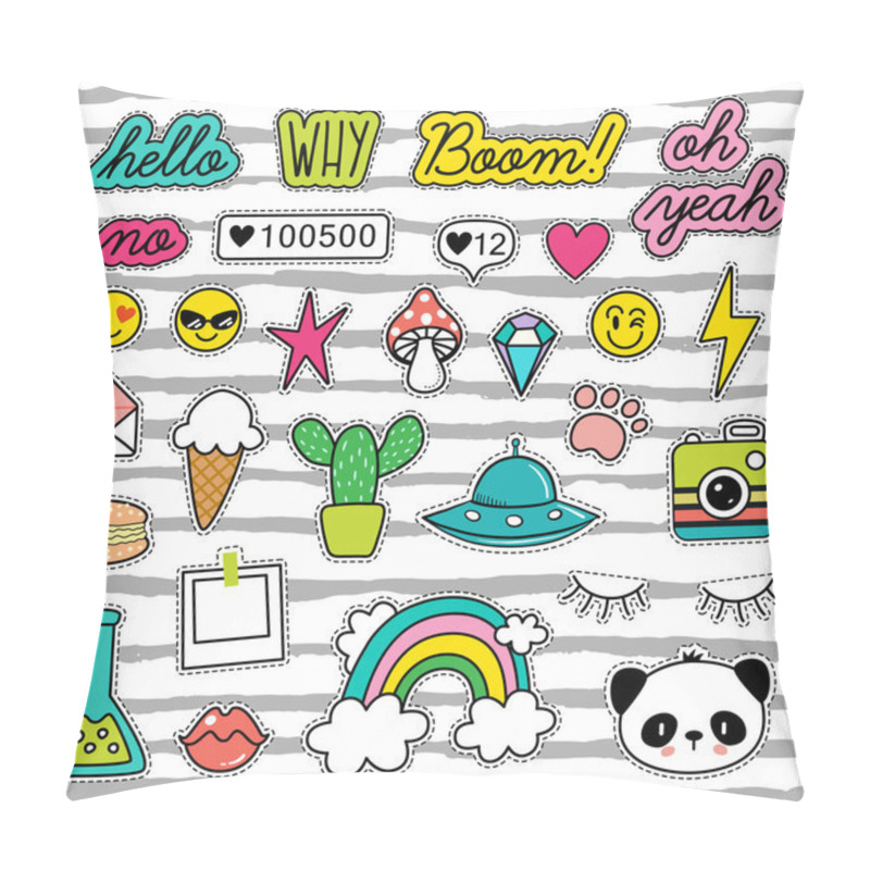 Personality    Patches, Pins, Stickers, Badges Collection  Pillow Covers