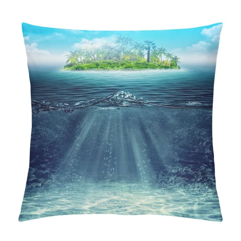 Personality  Underwater. Abstract Vacation Background Pillow Covers