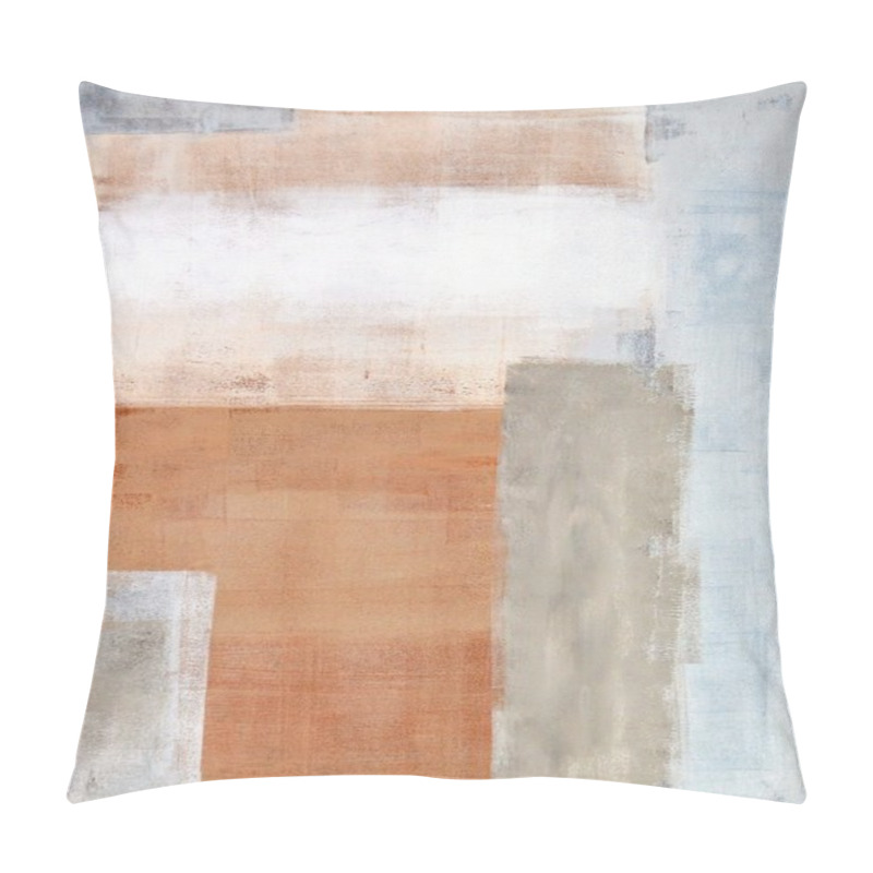 Personality  Brown And Grey Abstract Art Painting Pillow Covers