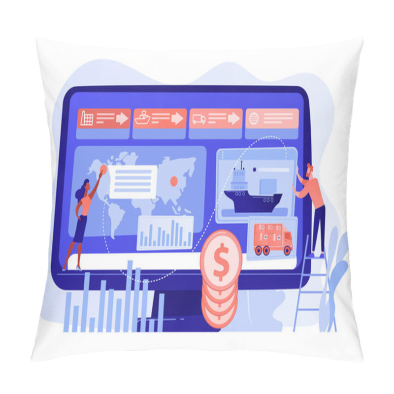 Personality  Supply Chain Analytics Concept Vector Illustration Pillow Covers