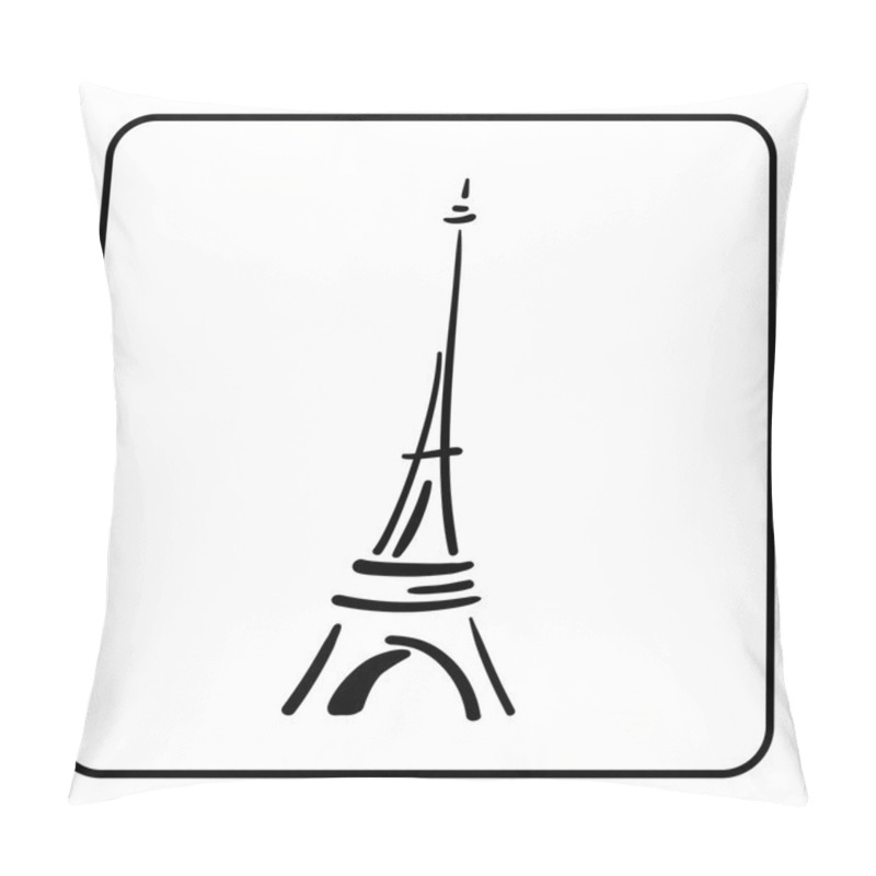 Personality  Eiffel Tower In A Simple Sketch Style 1 Pillow Covers