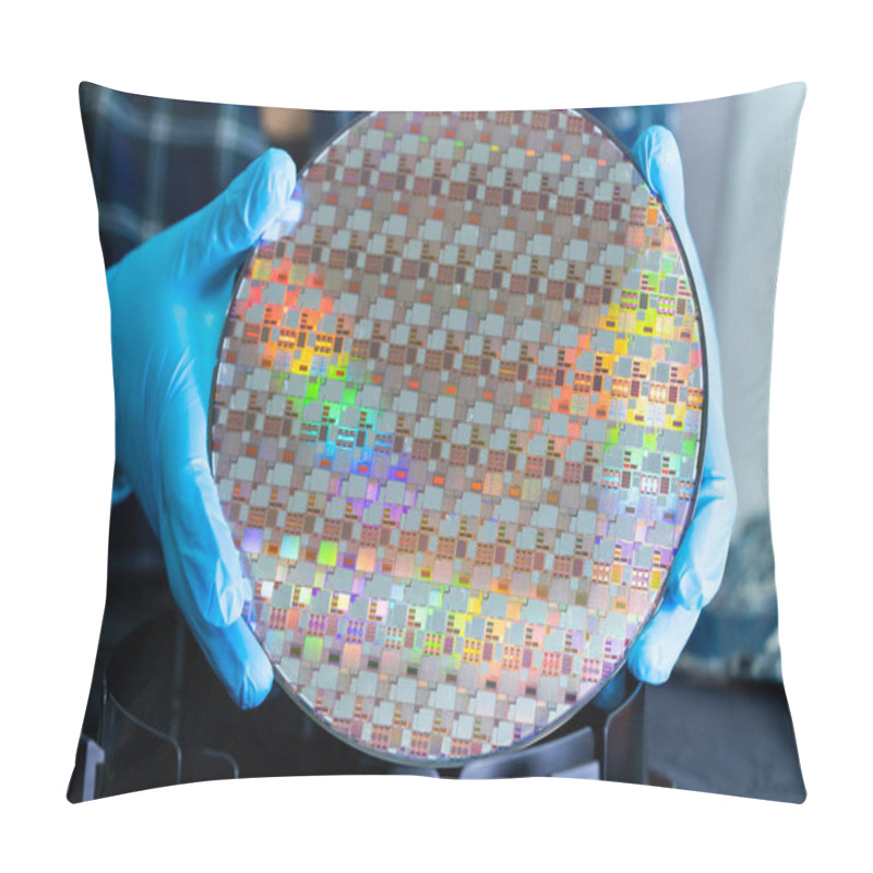 Personality  Silicon Wafer For Manufacturing Semiconductor Of Integrated Circuit. Pillow Covers