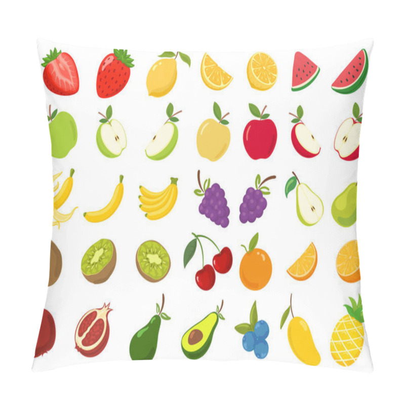 Personality  Fruit Collection Set Illustration Cartoon Vector Pattern.  Pillow Covers