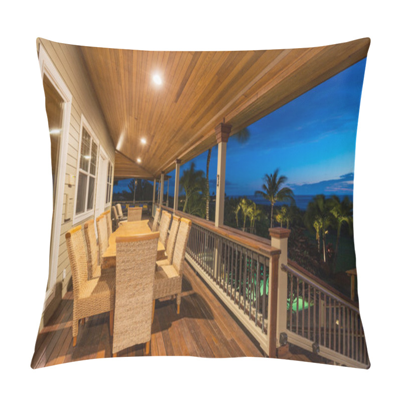 Personality  Deck With Sunset View Pillow Covers