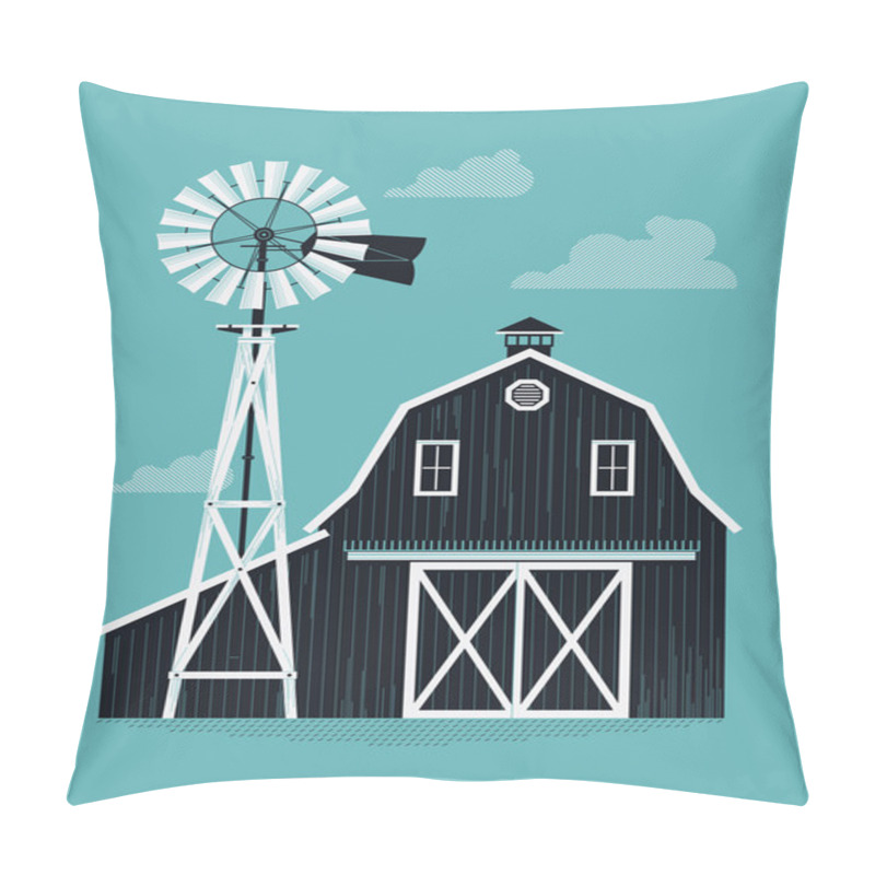 Personality  Wooden Farm Barn. Pillow Covers