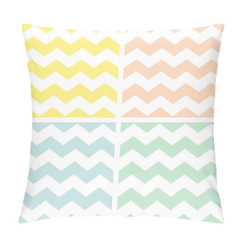 Personality  Tile Chevron Vector Pattern With Pastel And White Zig Zag Background Pillow Covers