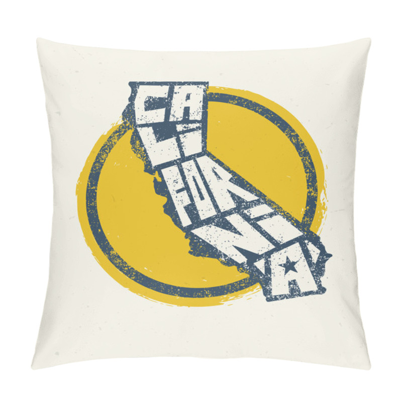 Personality  California State T-shirt Print Concep Pillow Covers