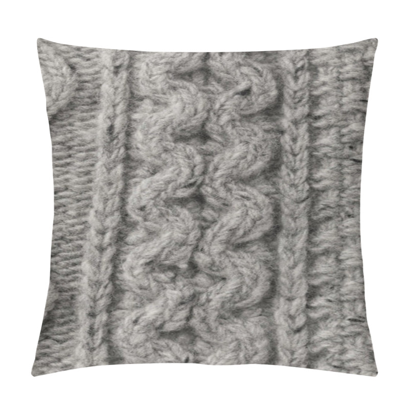 Personality  Texture Of Knitted Grey Sweater Pillow Covers