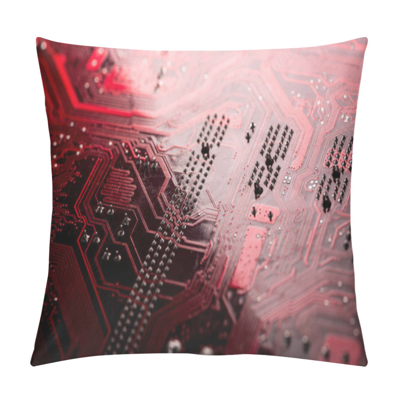 Personality  System Board Close-up View With Electronic Details And Components  Pillow Covers