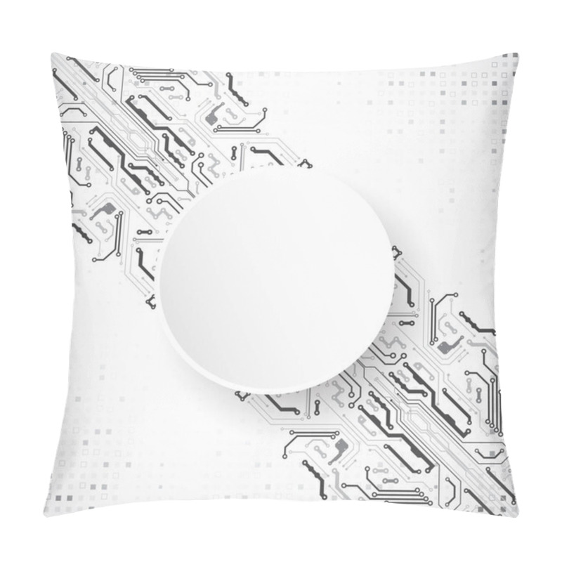 Personality  Vector Illustration, Hi-tech Digital Technology And Engineering Theme Pillow Covers