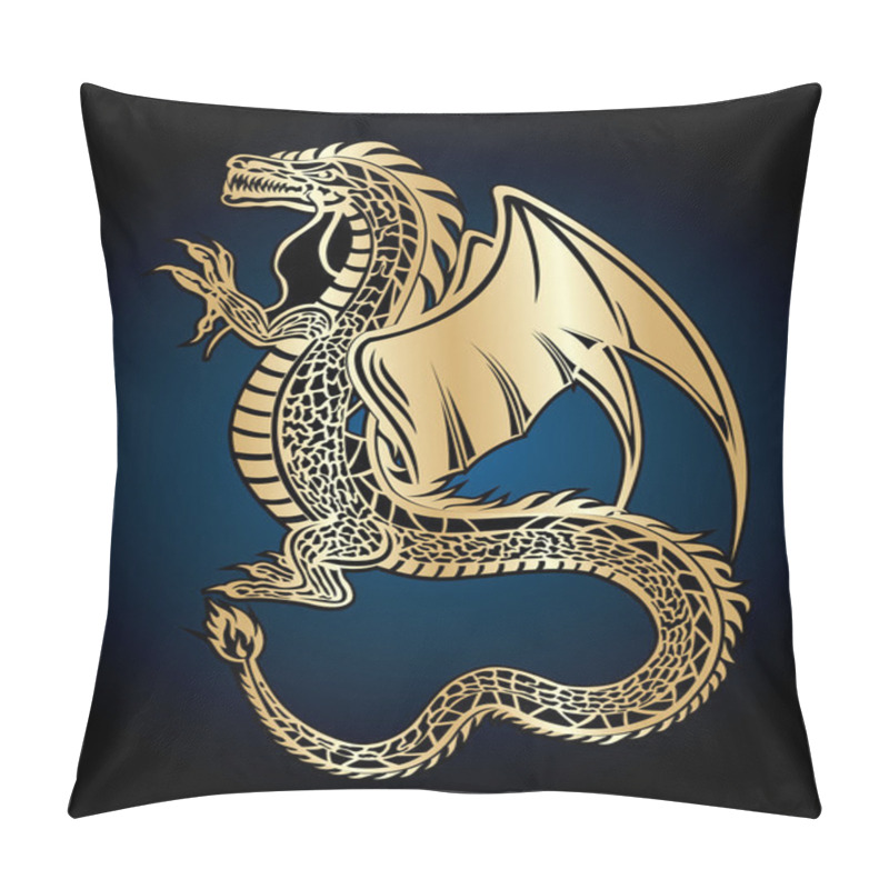 Personality  Golden Dragon Pillow Covers