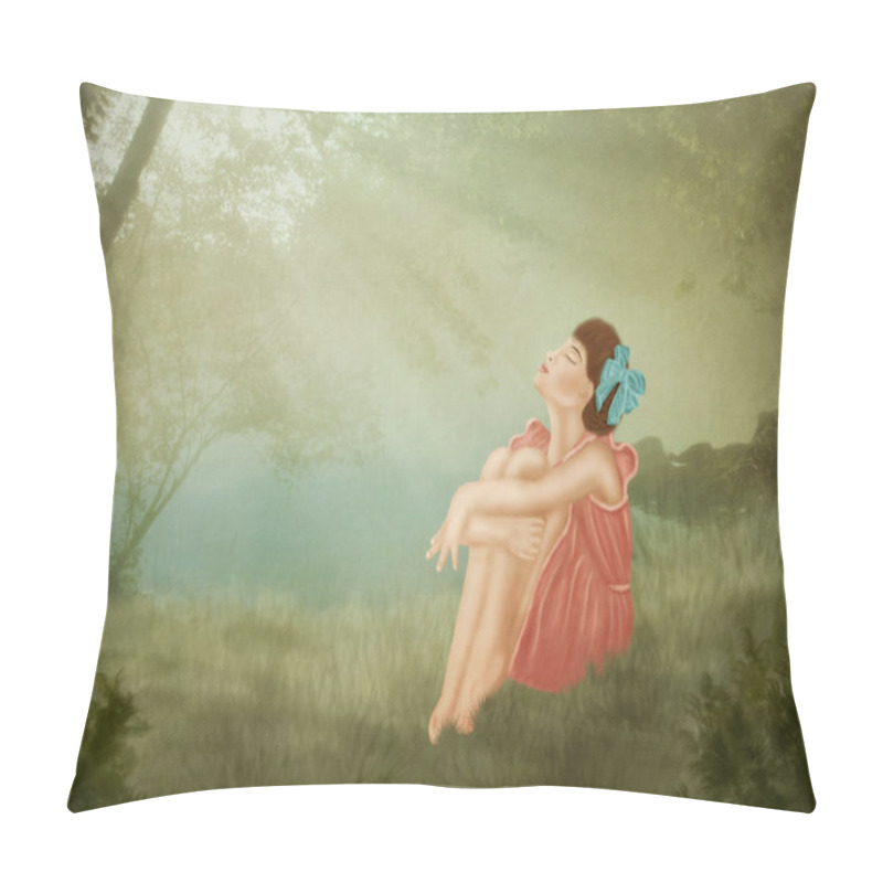 Personality  Girl In The Woods Pillow Covers