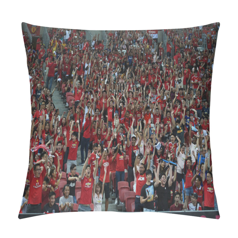 Personality  Kallang-singapore-20jul2019:Unidentified Fans Of Manchester Unit Pillow Covers