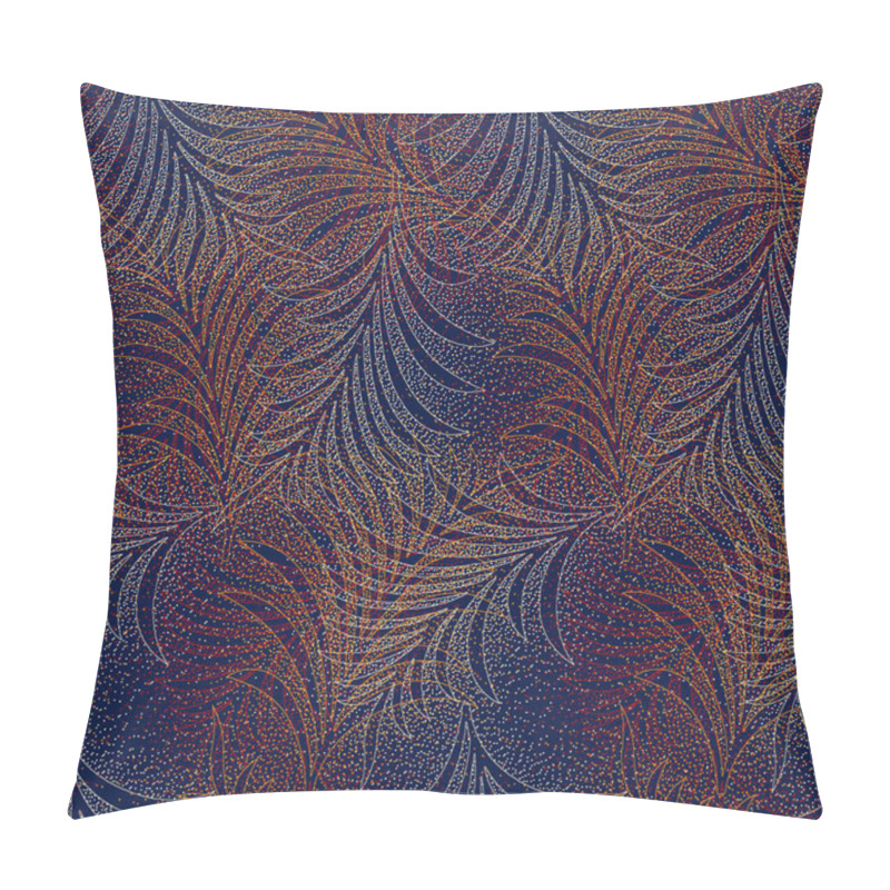 Personality  Seamless Digital Dark Leaves Pattern Design Pillow Covers