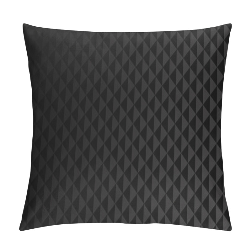 Personality  Textured Black Background Featuring A Geometric Pattern Of Triangles. Vector Illustration Pillow Covers