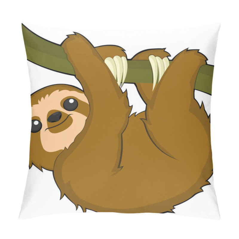 Personality  Vector Illustration Of A Sloth Cartoon Pillow Covers